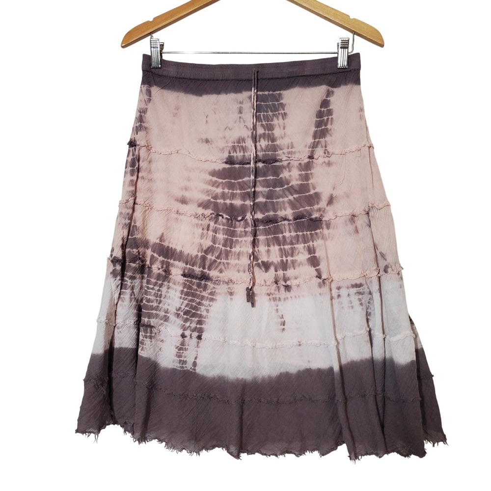 Compagnie Nouvelle Tiered Midi Skirt Tie Dye‎ Cotton Women's Medium Boho - Picture 6 of 6